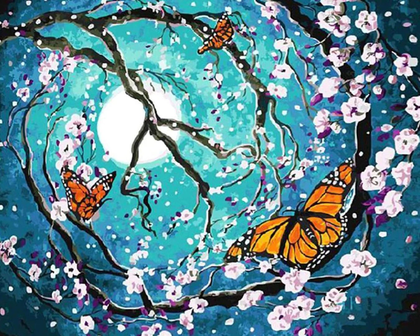 Butterfly Swirl paint by numbers kit