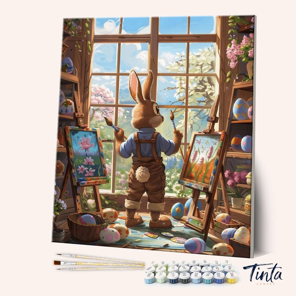 Artist Bunny paint by numbers kit