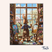 Artist Bunny paint by numbers kit