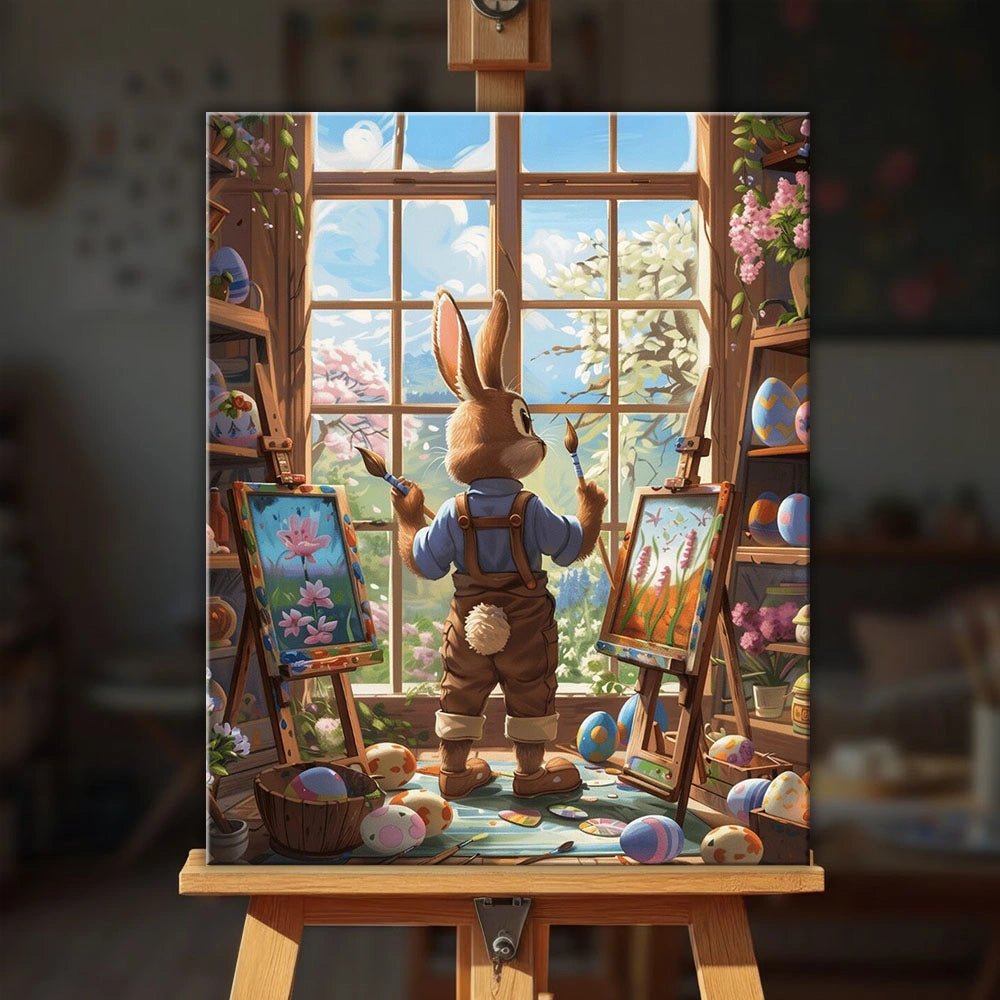 Artist Bunny paint by numbers kit