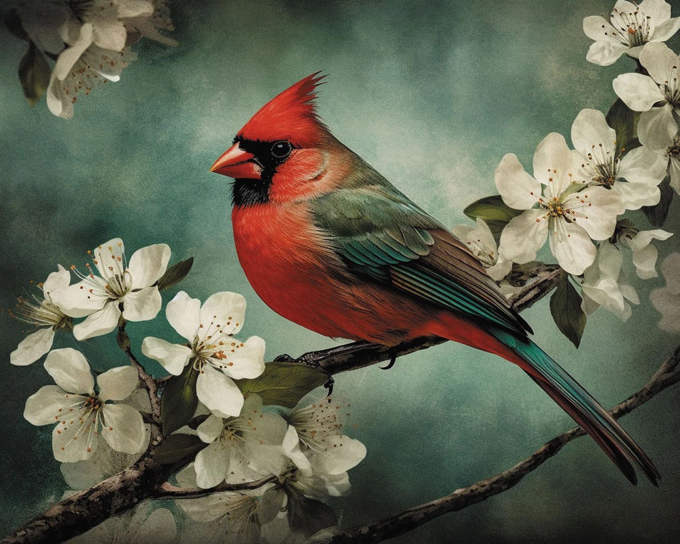 Northern Cardinal paint by numbers kit