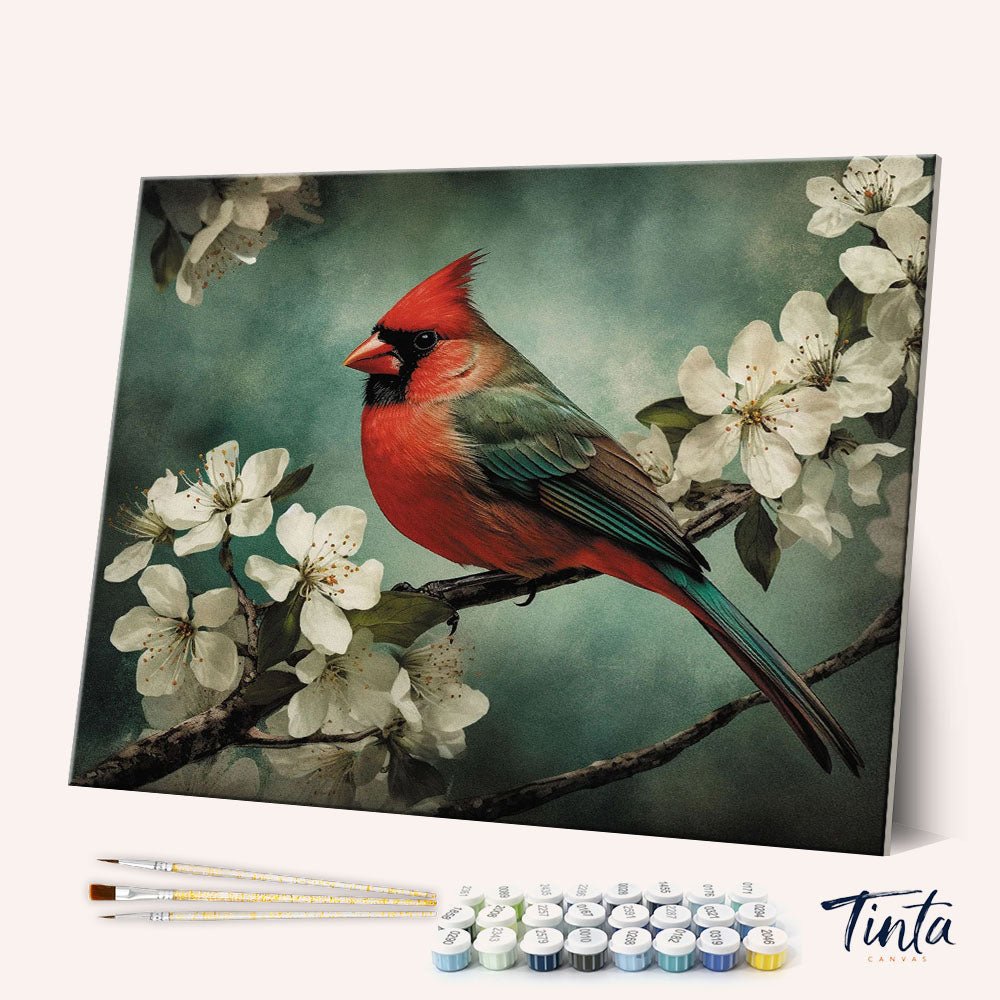 Northern Cardinal paint by numbers kit