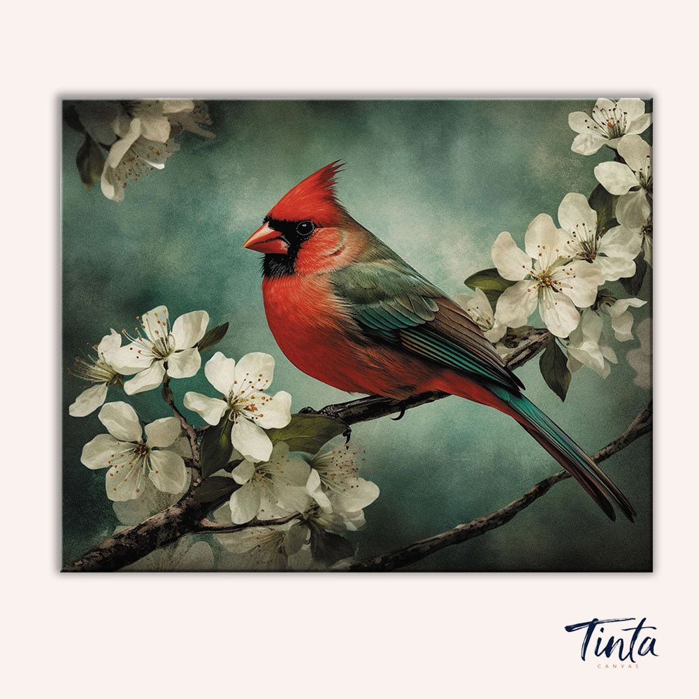 Northern Cardinal paint by numbers kit