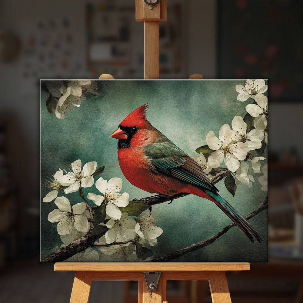 Northern Cardinal paint by numbers kit