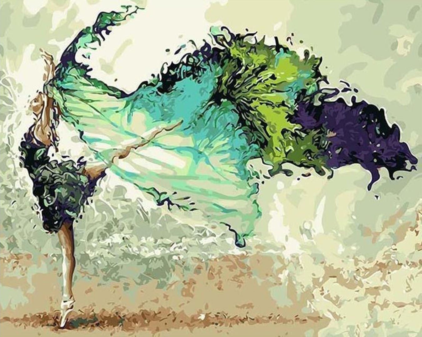Abstract Dancer paint by numbers kit