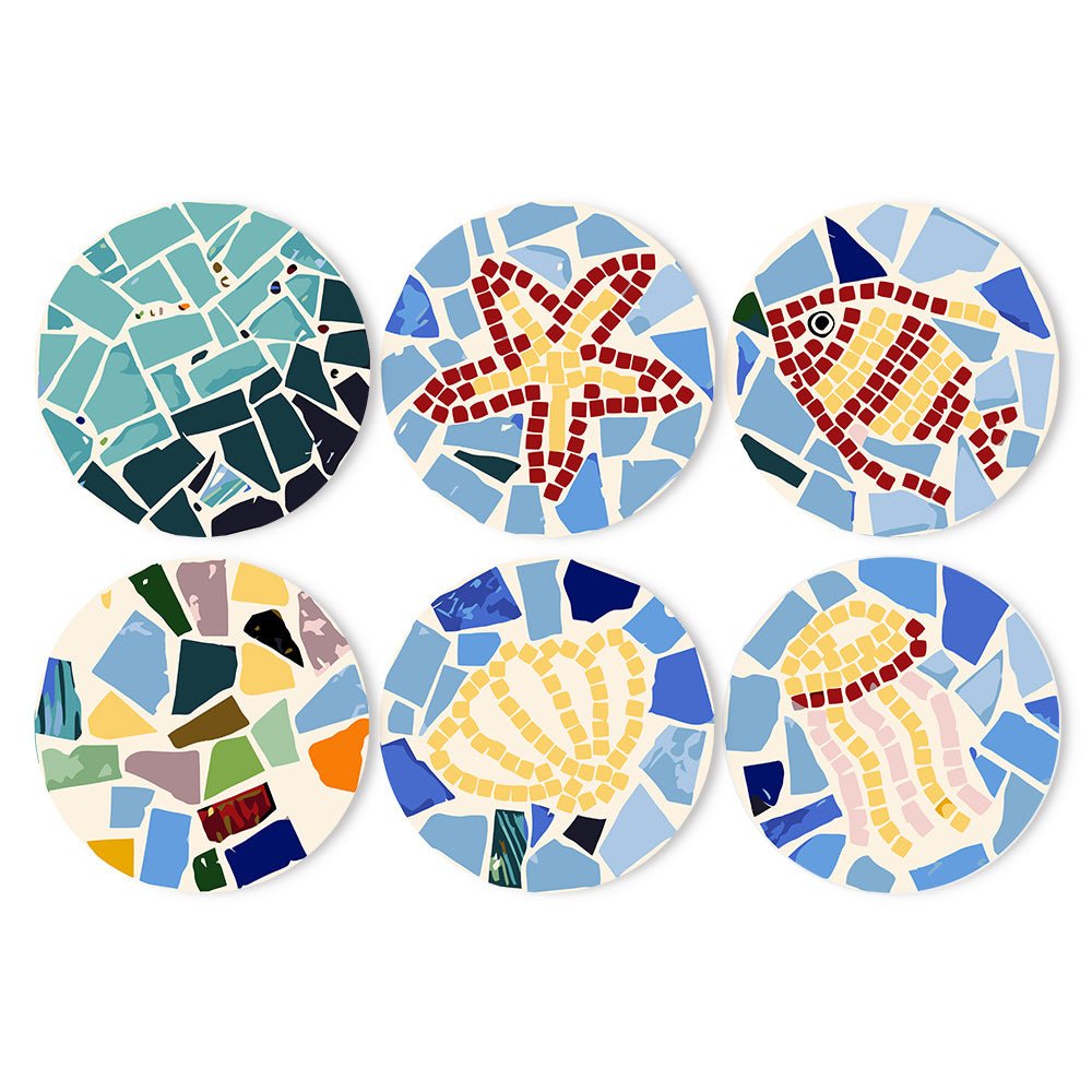 Azure Tides (6 Pieces) paint by numbers kit