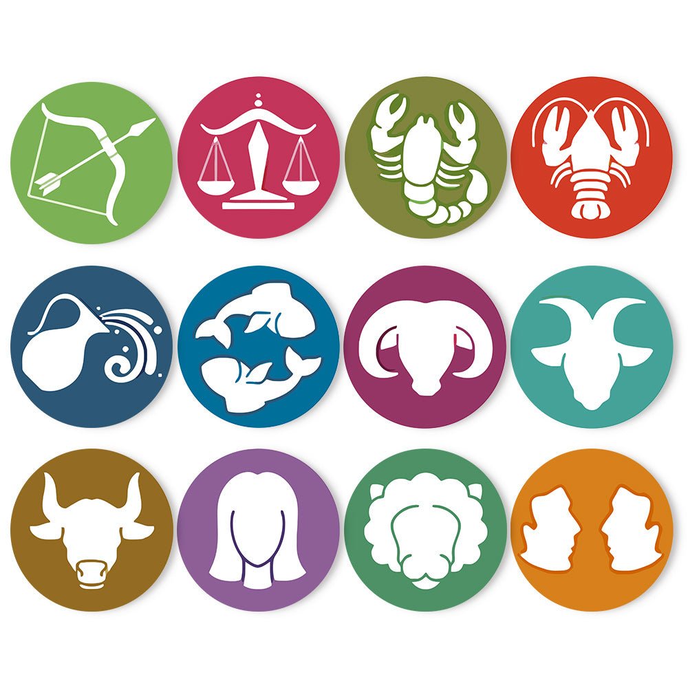 Zodiac Icons (12 Pieces) paint by numbers kit