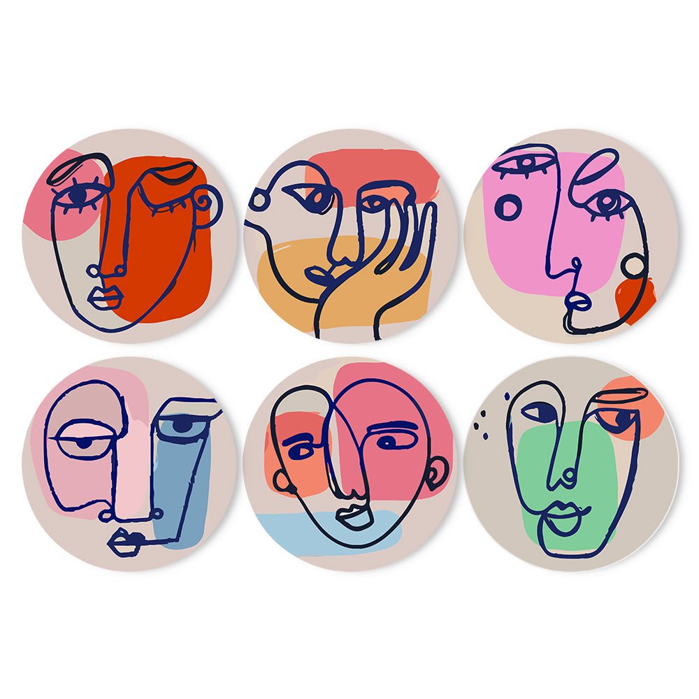Contour Society (6 Pieces) paint by numbers kit