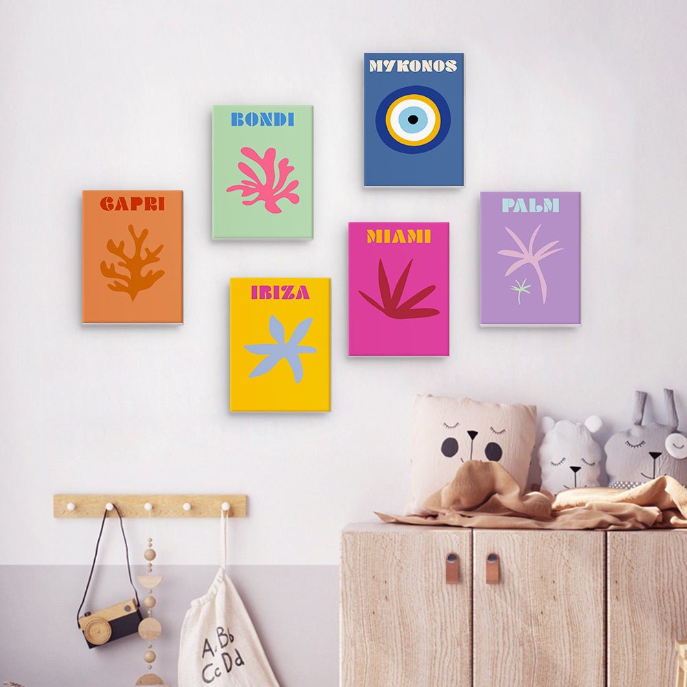 Island Icons Escape - Mini Paint by Numbers Kit (6 Pieces) paint by numbers kit