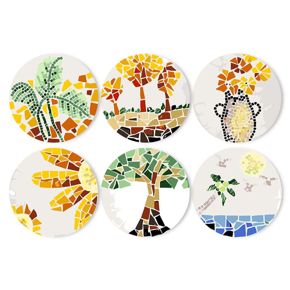 Sunstone Palms (6 Pieces) paint by numbers kit