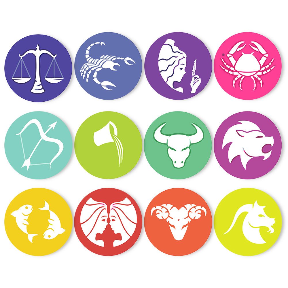Vivid Zodiac (12 Pieces) paint by numbers kit