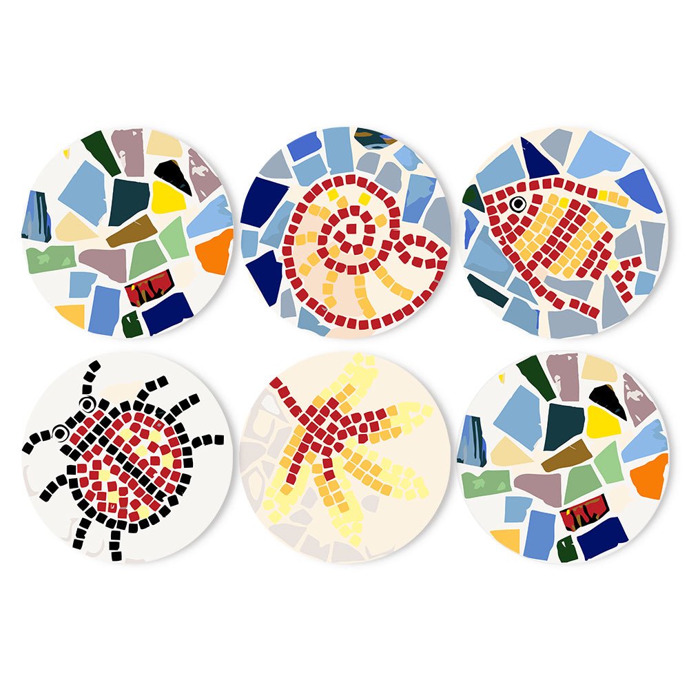 Mediterranean Mosaic (6 Pieces) paint by numbers kit