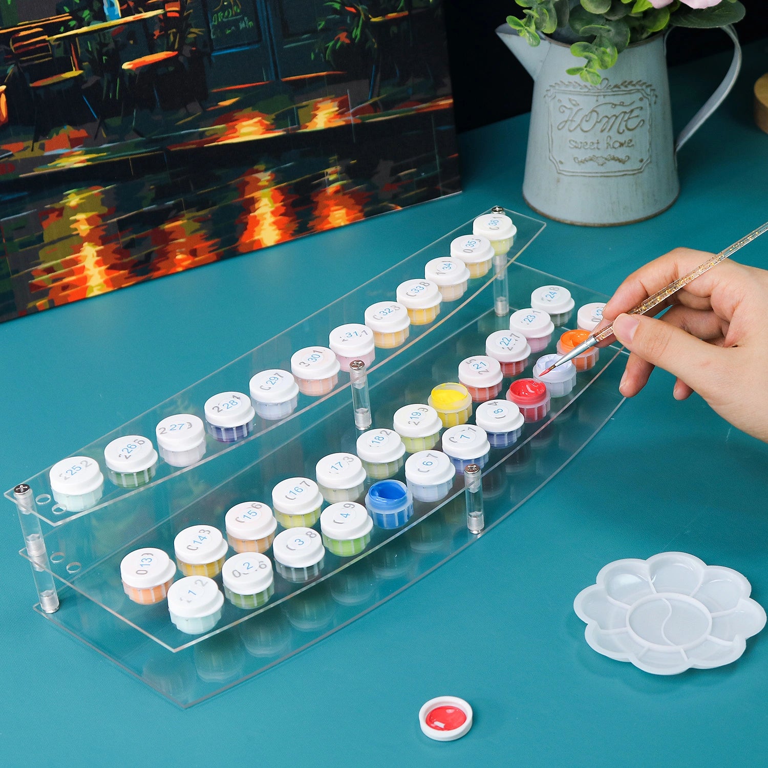 Paint Organizer Stand paint by numbers kit