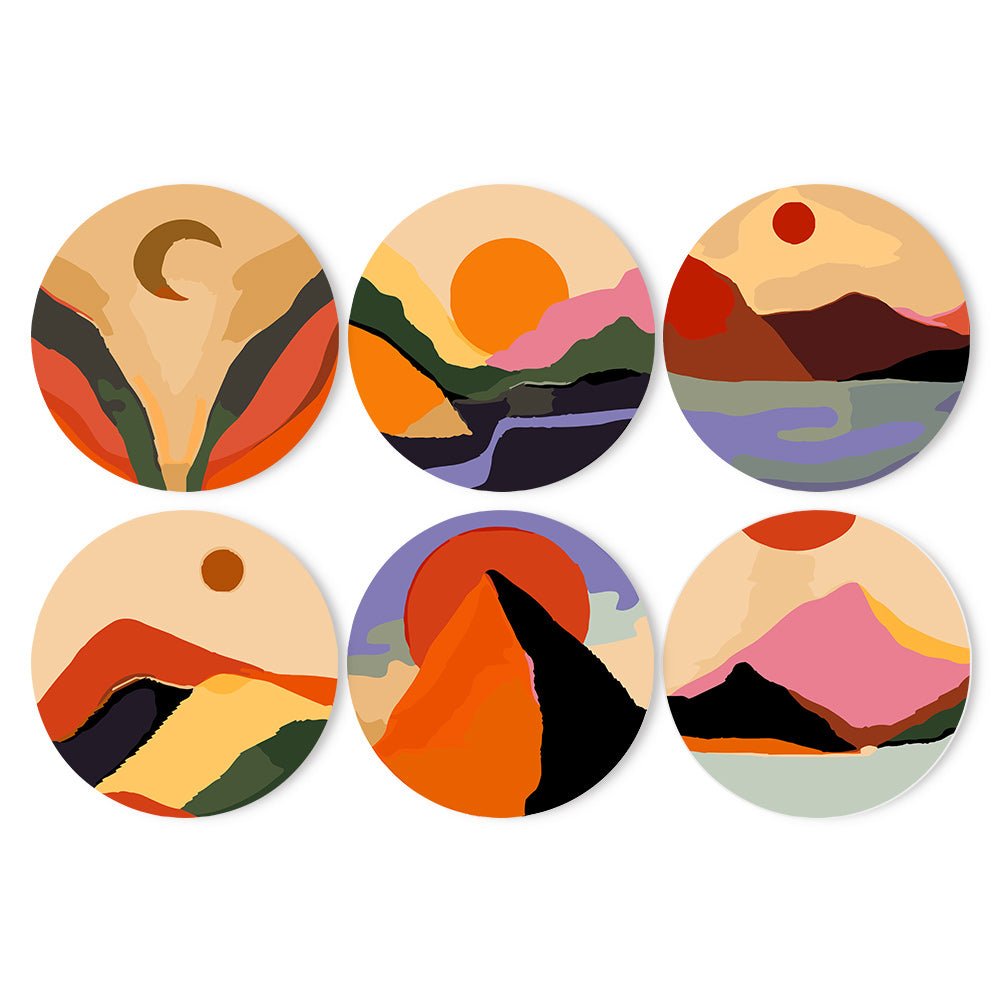 Desert Horizon (6 Pieces) paint by numbers kit