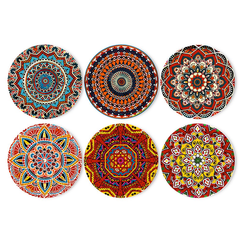 Radiant Mandala (6 Pieces) paint by numbers kit