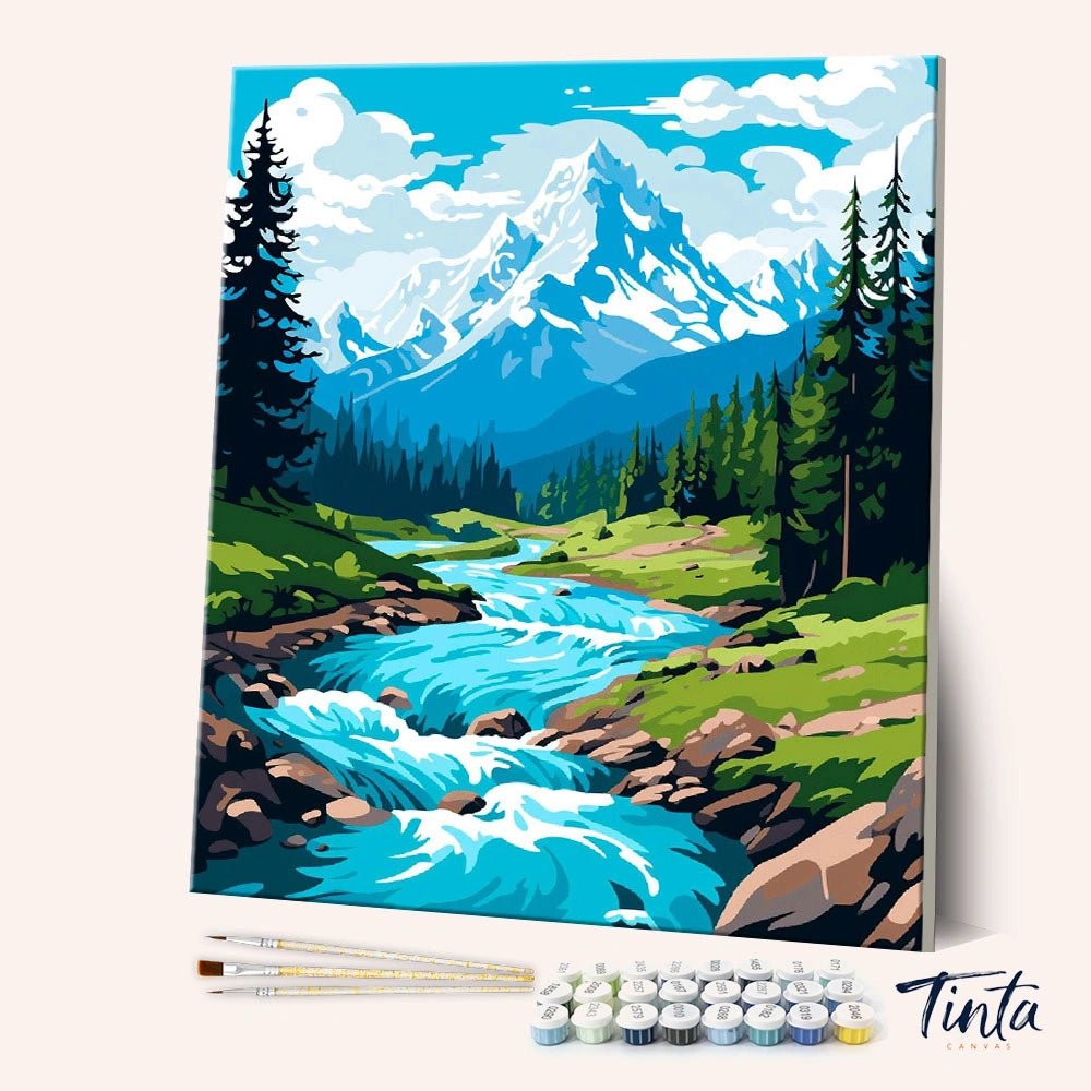 Mountain Drift paint by numbers kit