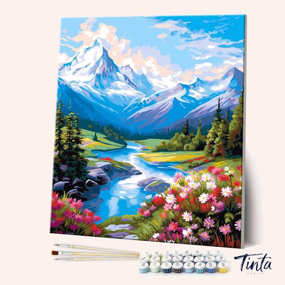 Alpine River Splendor paint by numbers kit