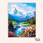 Alpine River Splendor paint by numbers kit