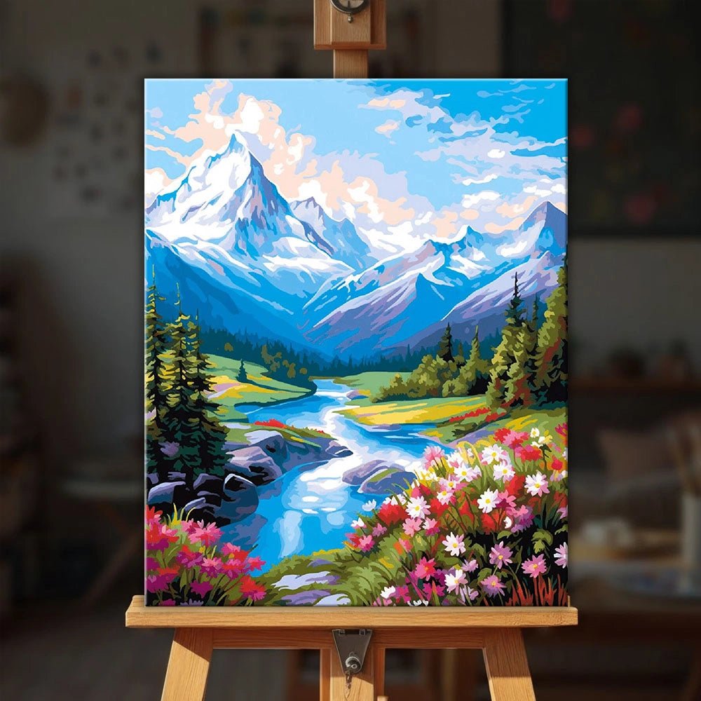 Alpine River Splendor paint by numbers kit