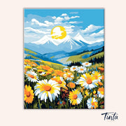 Alpine Daisy Meadows paint by numbers kit