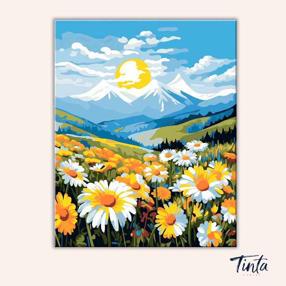 Alpine Daisy Meadows paint by numbers kit