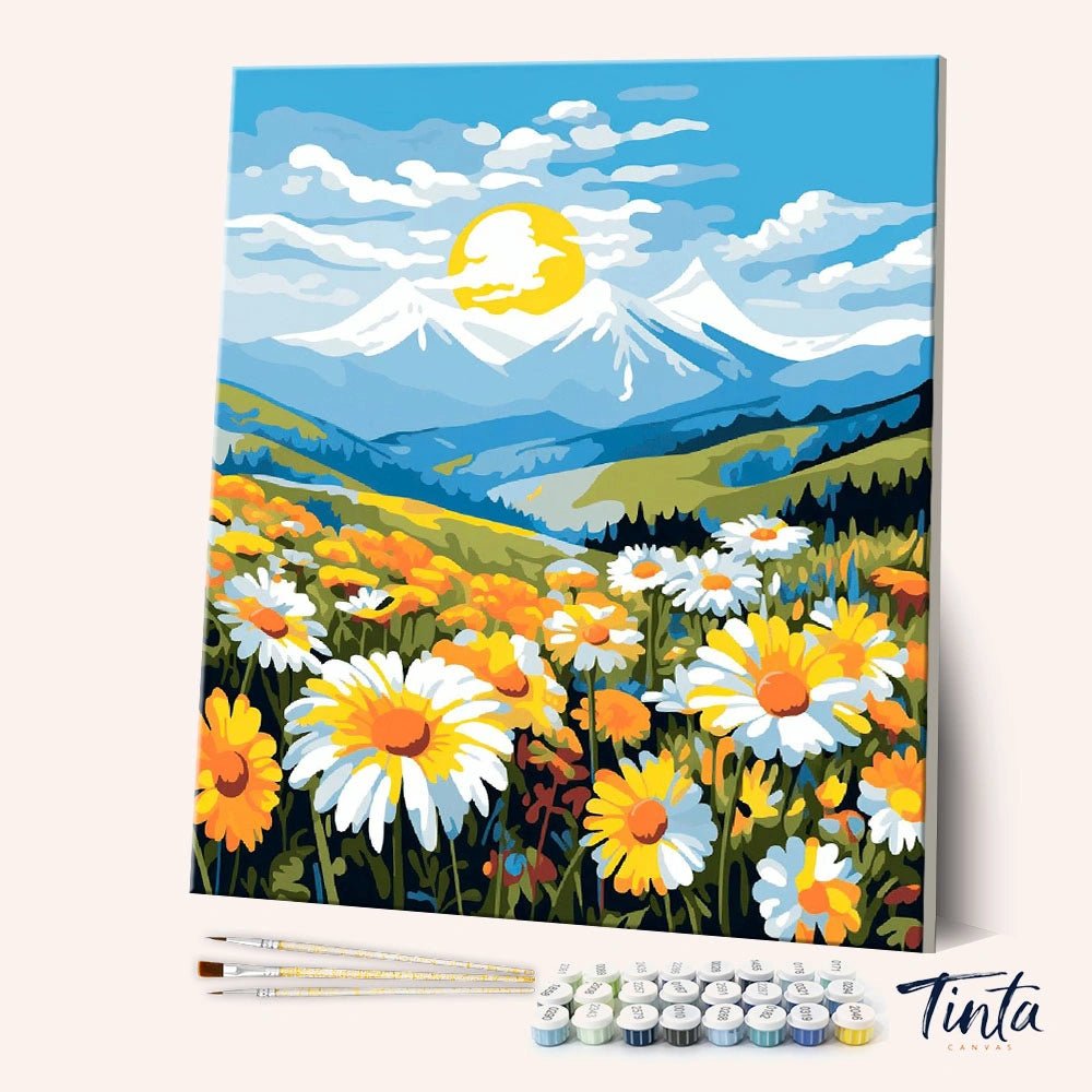 Alpine Daisy Meadows paint by numbers kit