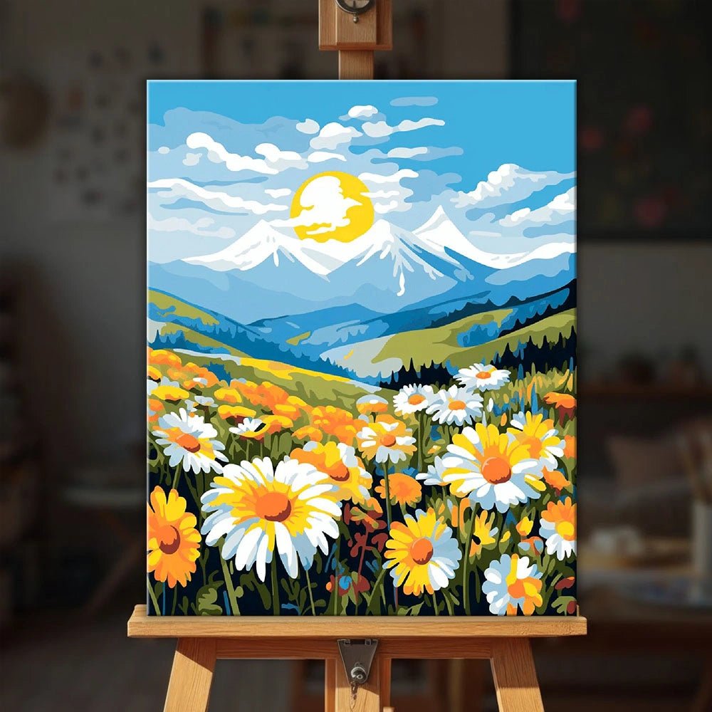 Alpine Daisy Meadows paint by numbers kit