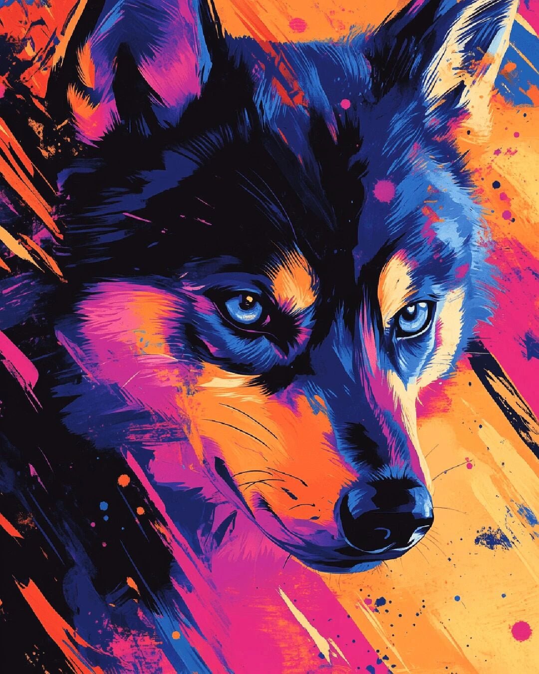 Agile Husky paint by numbers kit