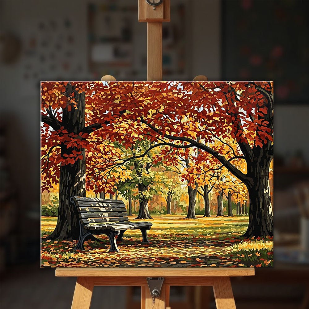 Beneath the Autumn Canopy paint by numbers kit