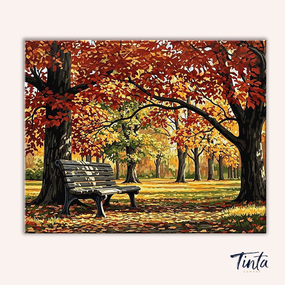 Beneath the Autumn Canopy paint by numbers kit