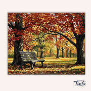 Beneath the Autumn Canopy paint by numbers kit