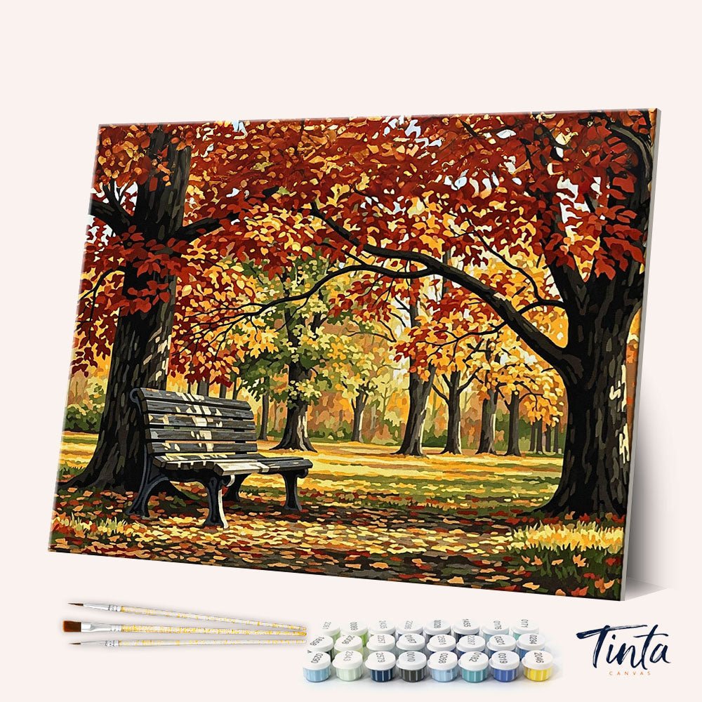 Beneath the Autumn Canopy paint by numbers kit