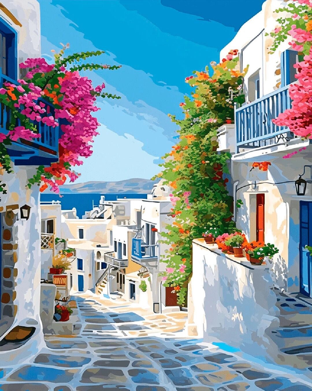 Aegean Steps paint by numbers kit