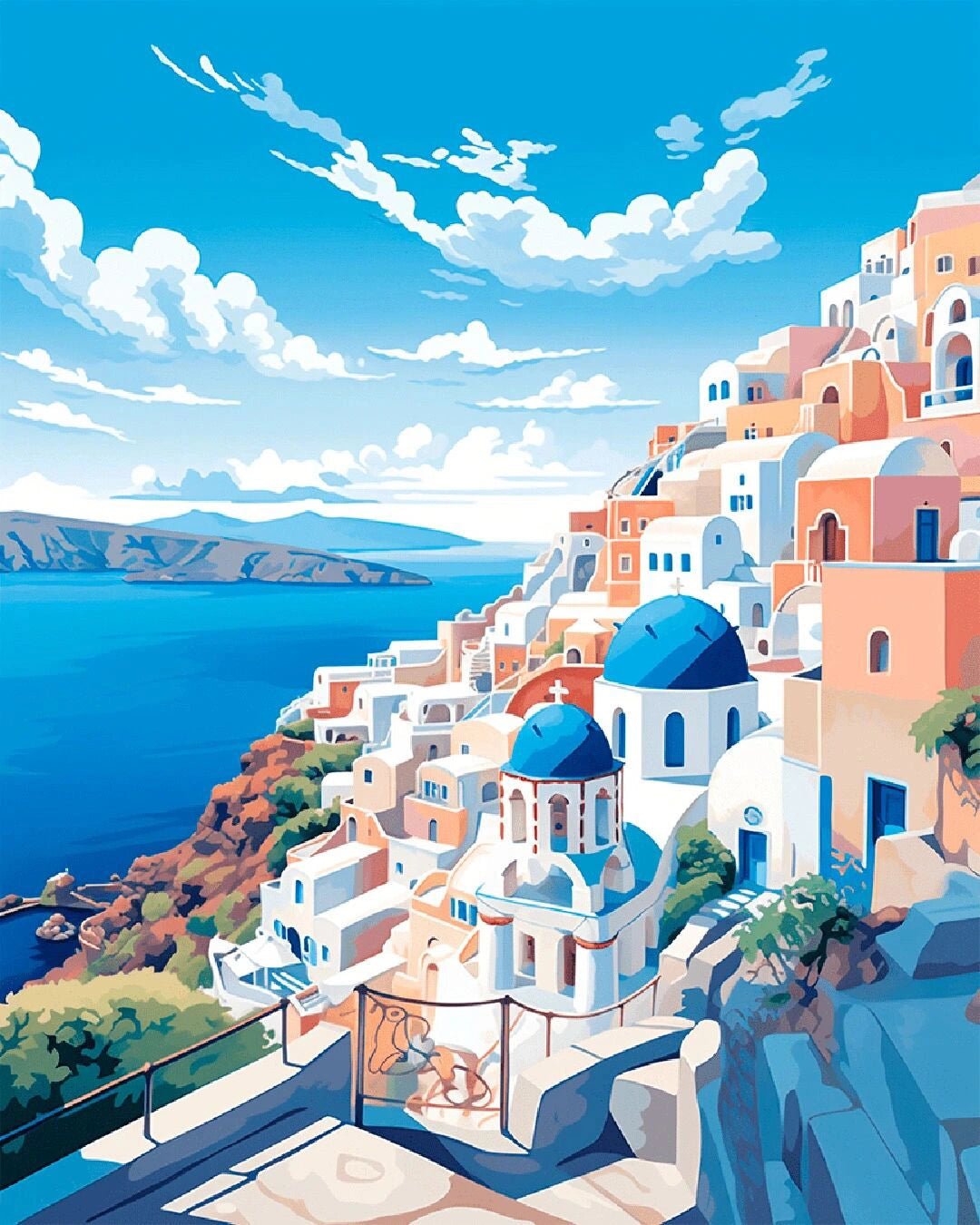 Aegean Splendor paint by numbers kit