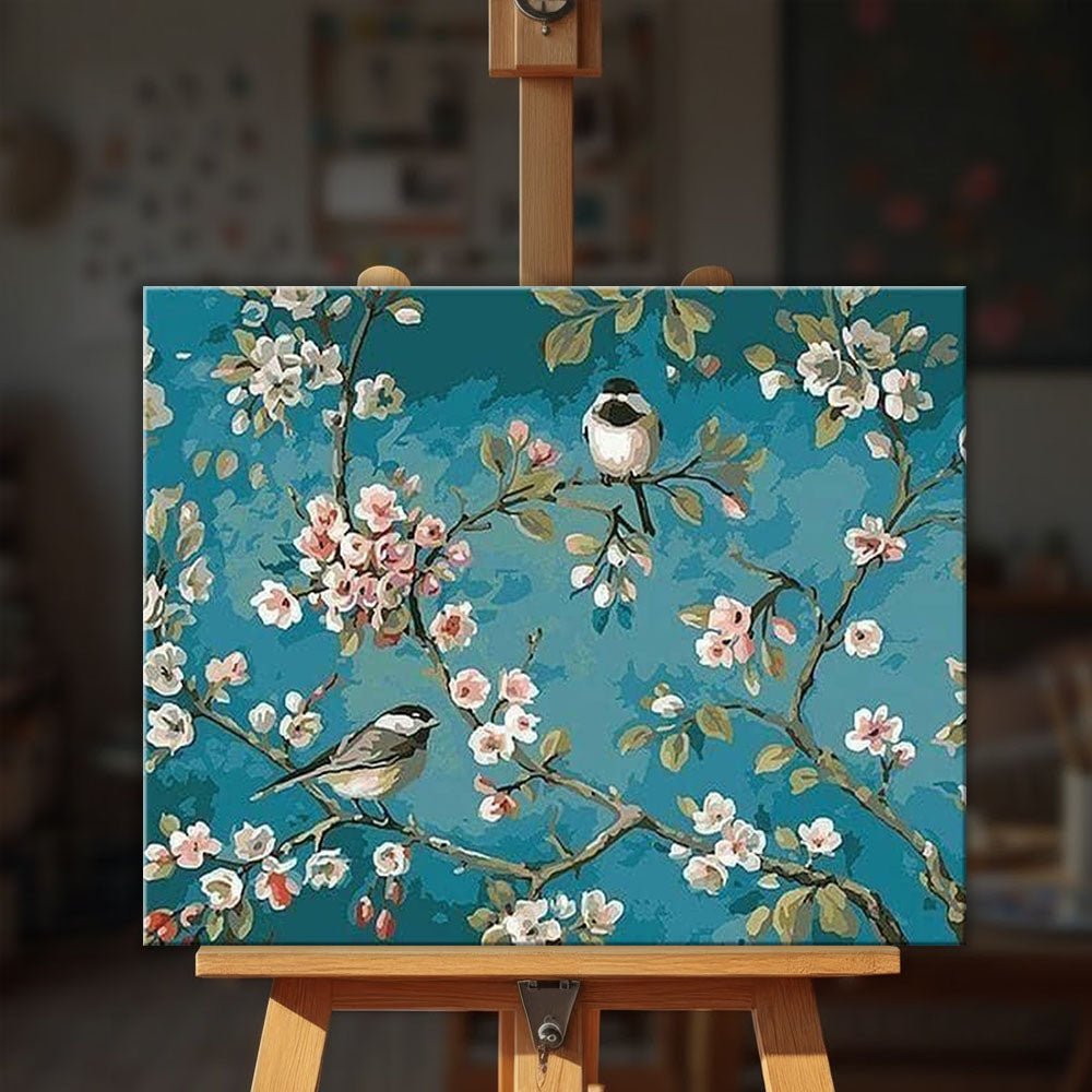 Birds on Branches paint by numbers kit