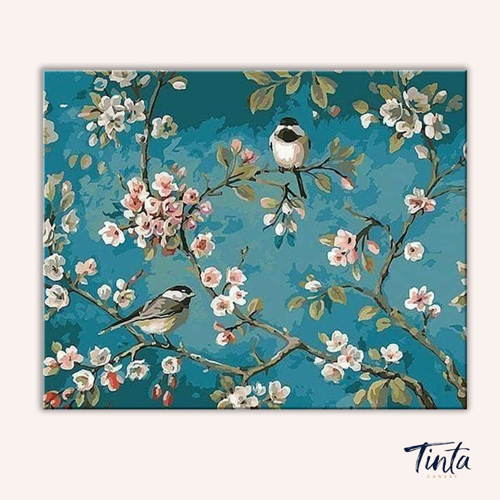 Birds on Branches paint by numbers kit