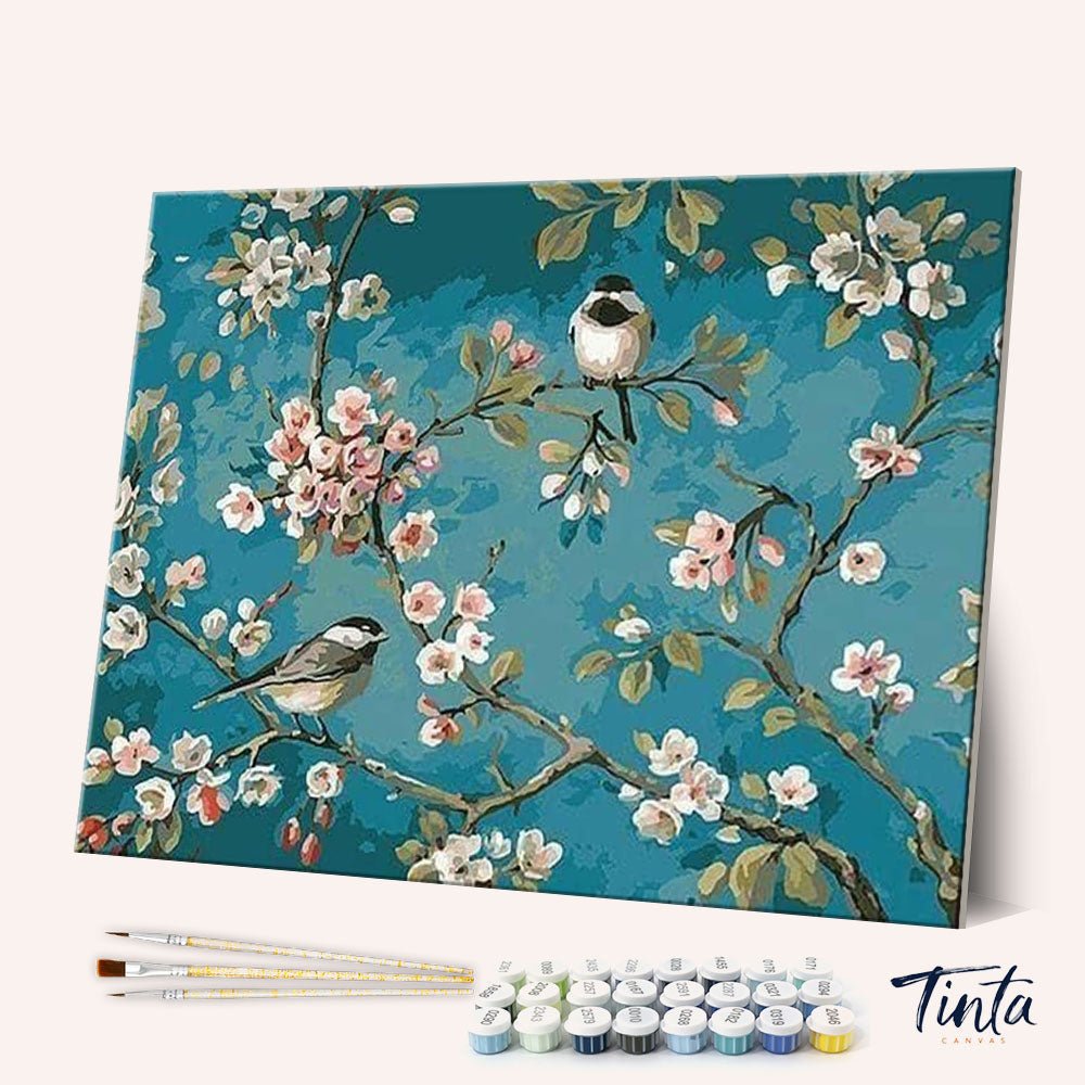 Birds on Branches paint by numbers kit