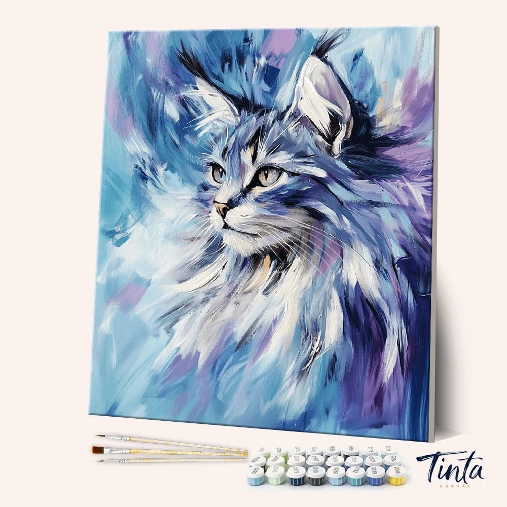 Abstract Maine Coon paint by numbers kit