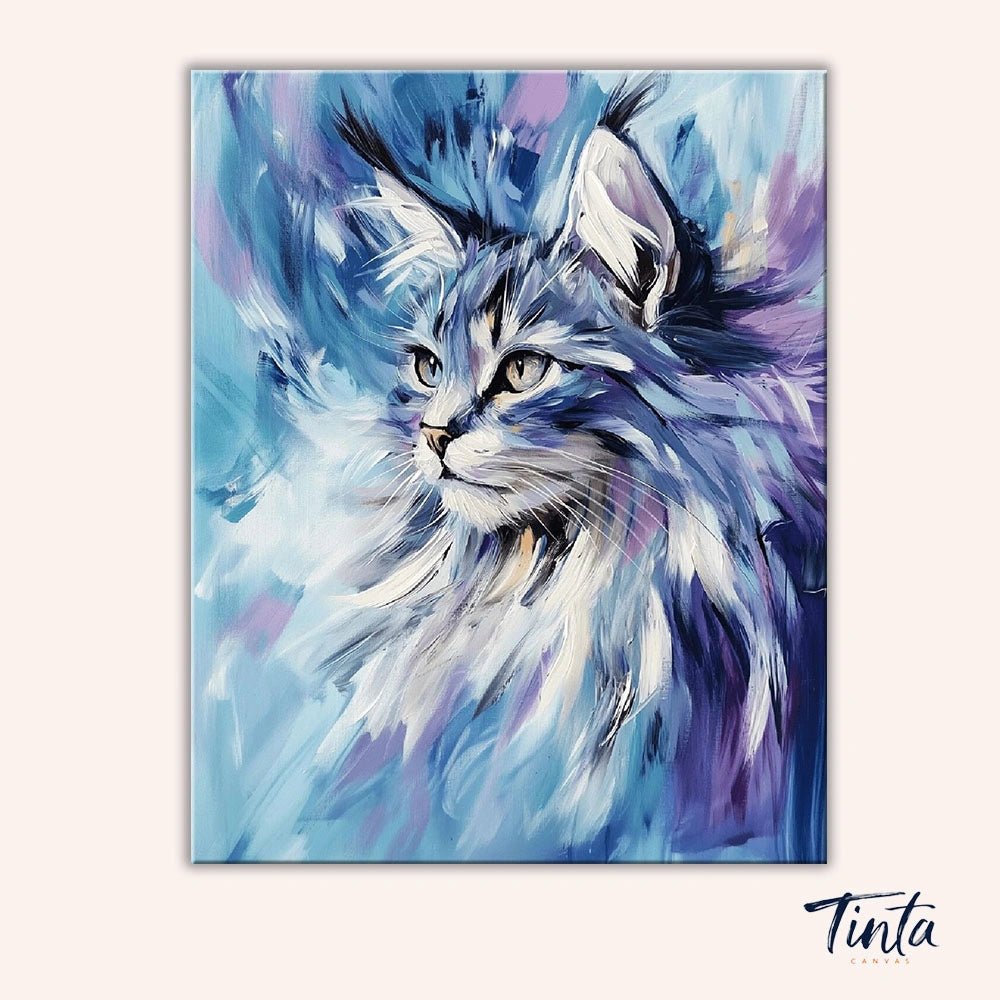 Abstract Maine Coon paint by numbers kit