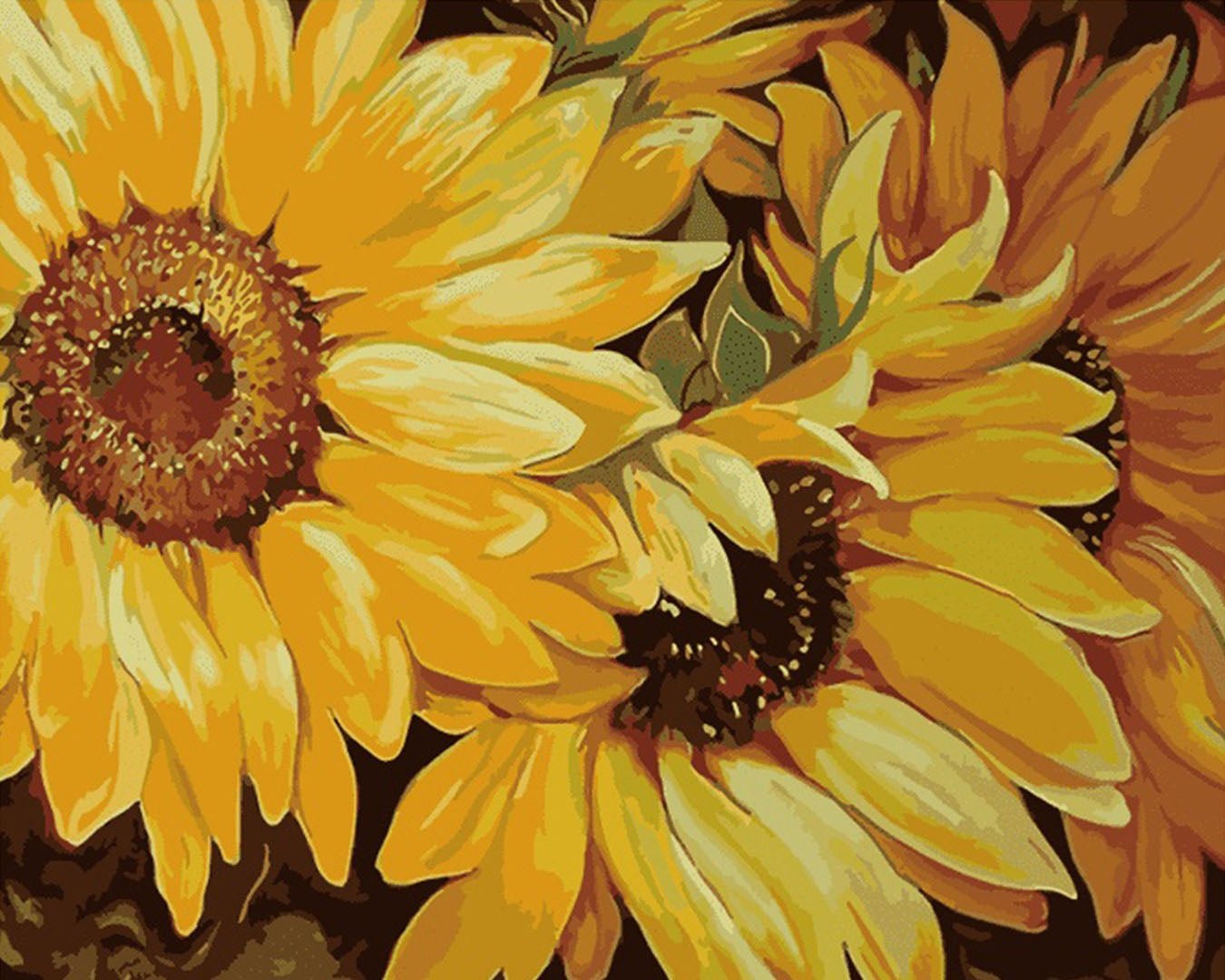 Blossom Sunflowers paint by numbers kit