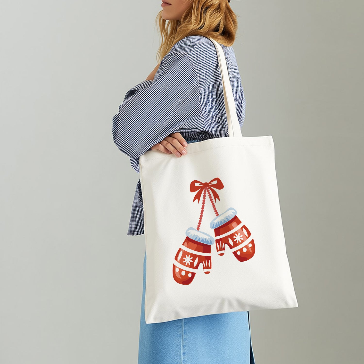 Festive Mittens Carry Bag paint by numbers kit