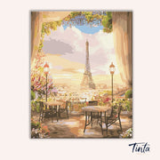 Parisian Cafe paint by numbers kit