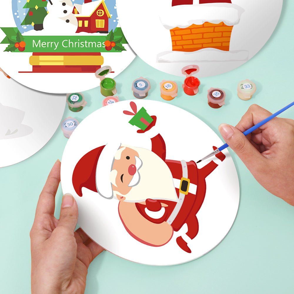 Santa’s Merry Moments (4 Pieces) paint by numbers kit