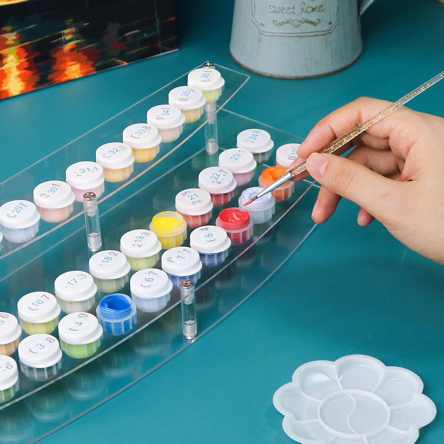 Paint Organizer Stand paint by numbers kit