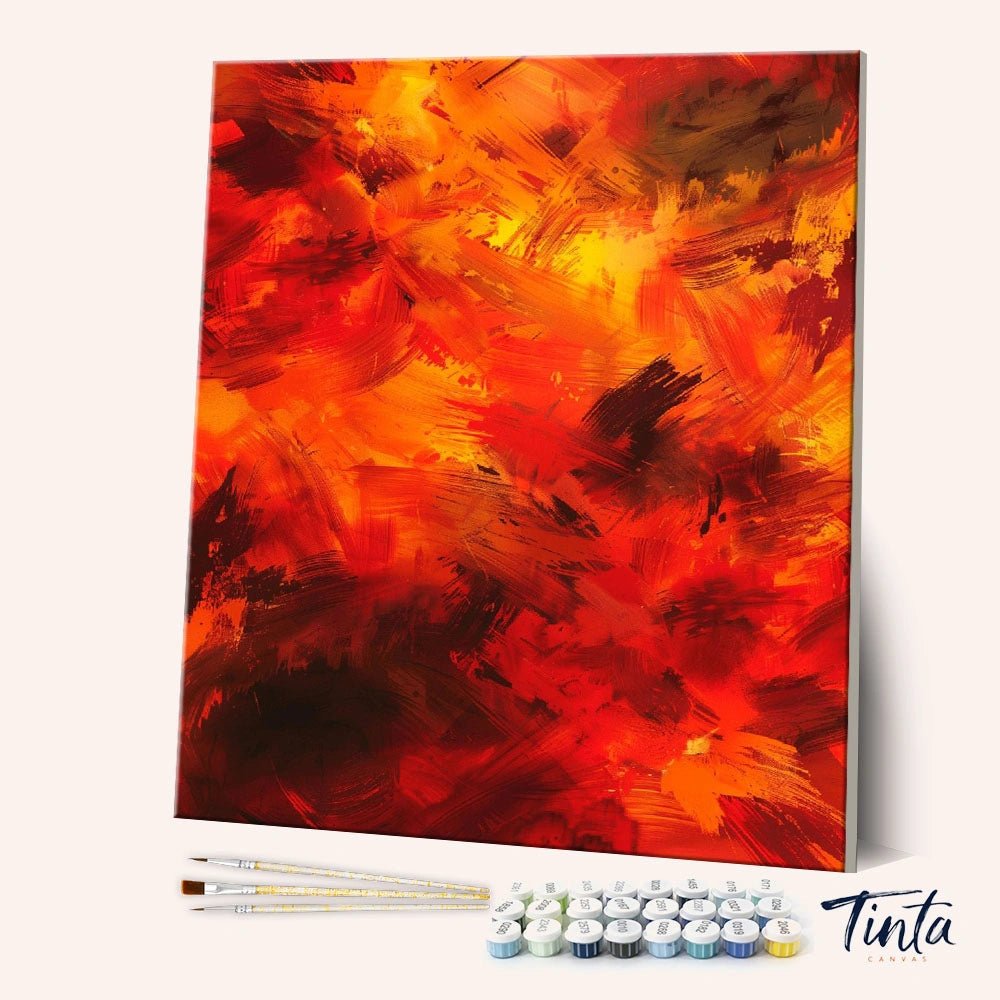 Abstract Autumn paint by numbers kit