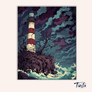 Abandoned Lighthouse paint by numbers kit