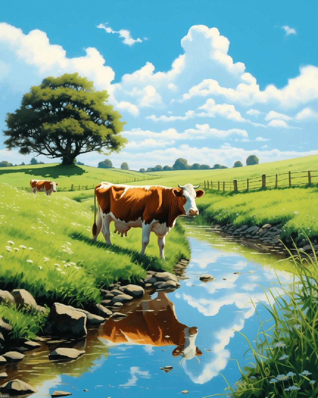 Bucolic Reflections paint by numbers kit