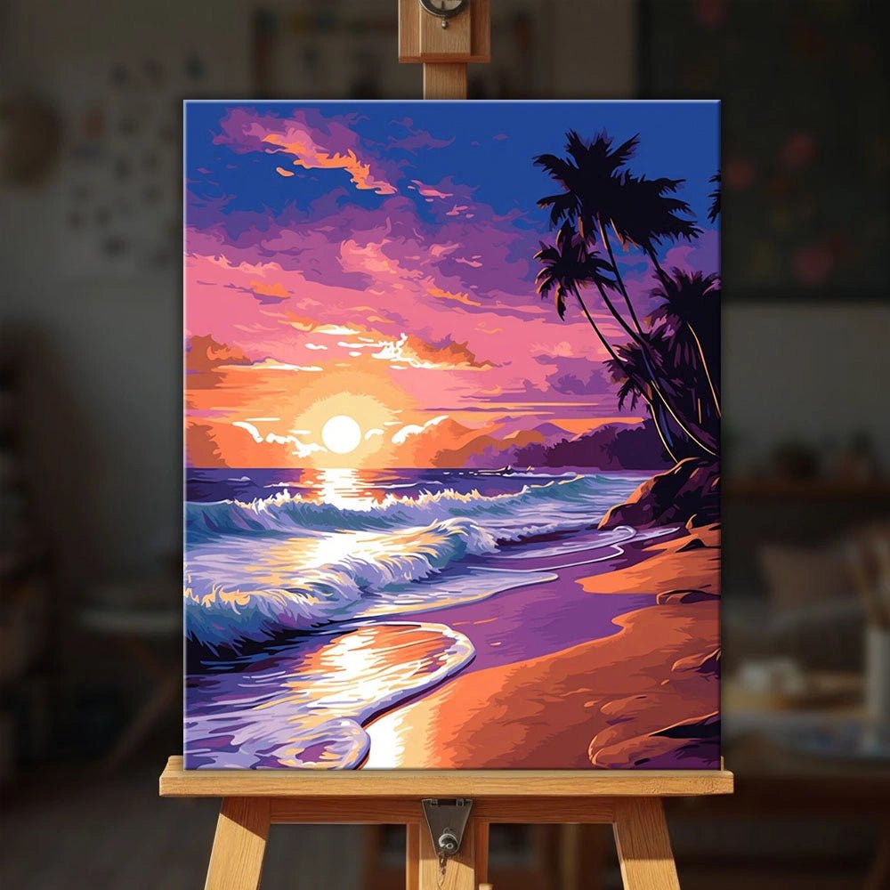 Sunset Tide Escape paint by numbers kit