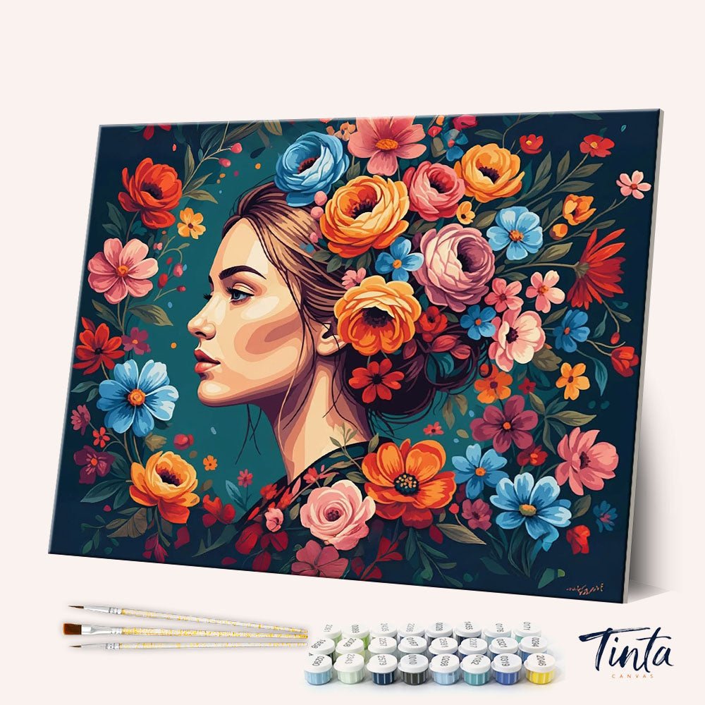Crown of Petals paint by numbers kit