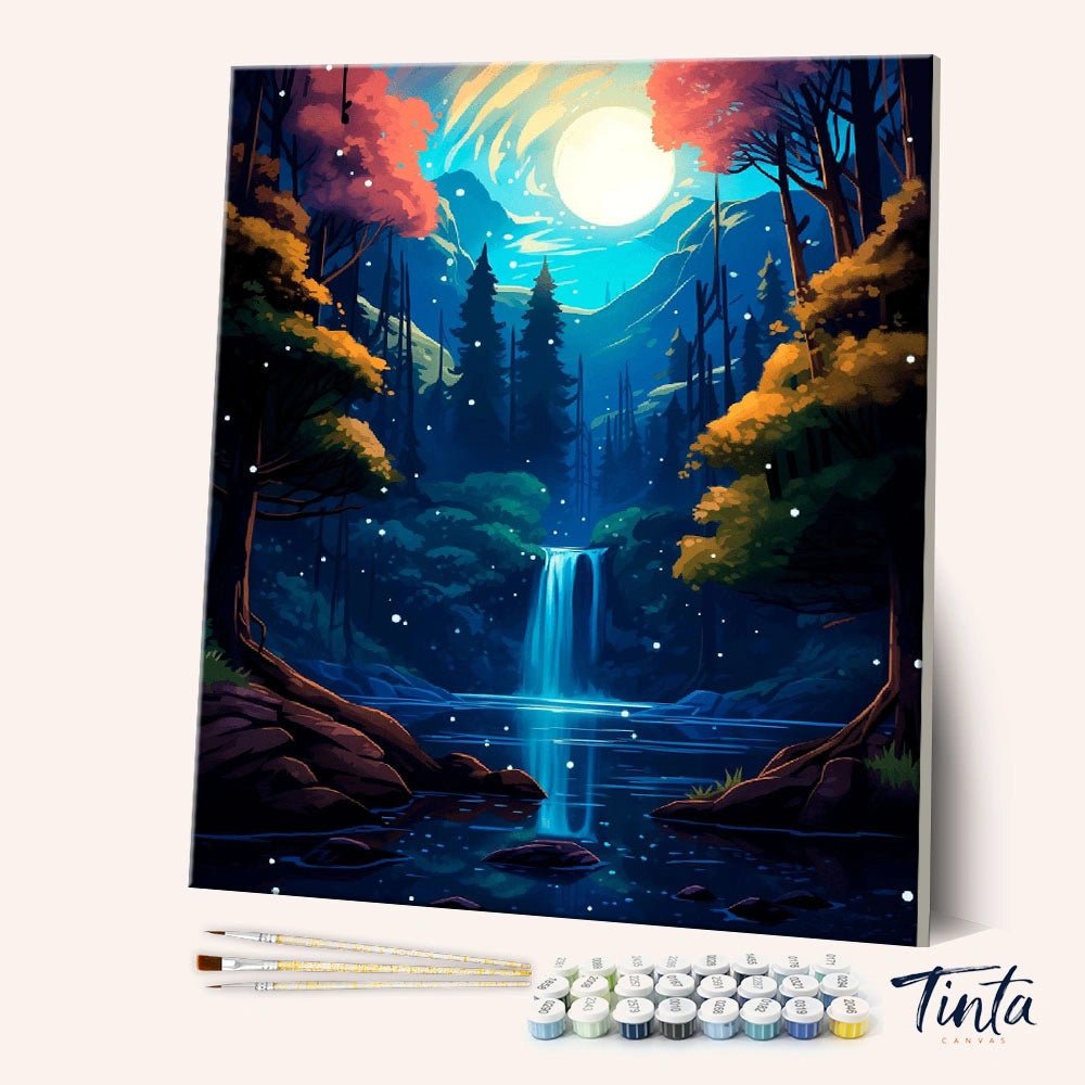 Enchanted Waterfall paint by numbers kit